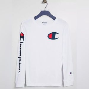 White Champion Long Sleeve